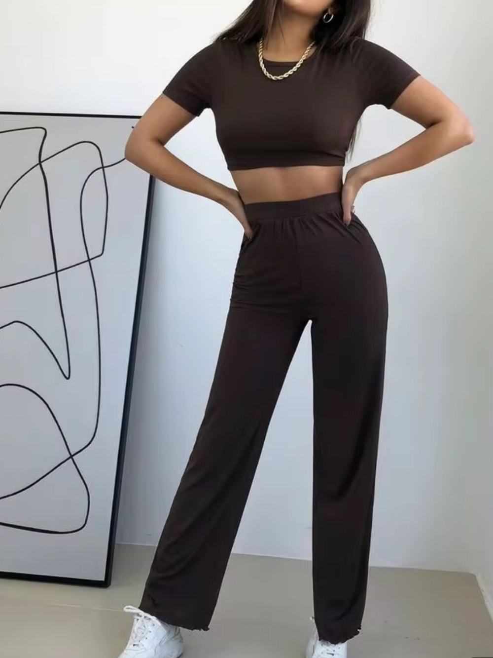 chocolate crop top